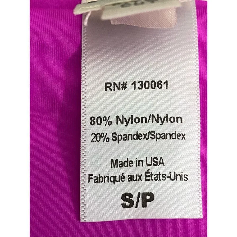 L Space Harrington Bitsy Cut High Waisted Bikini Bottoms Pink Womens Sz Small